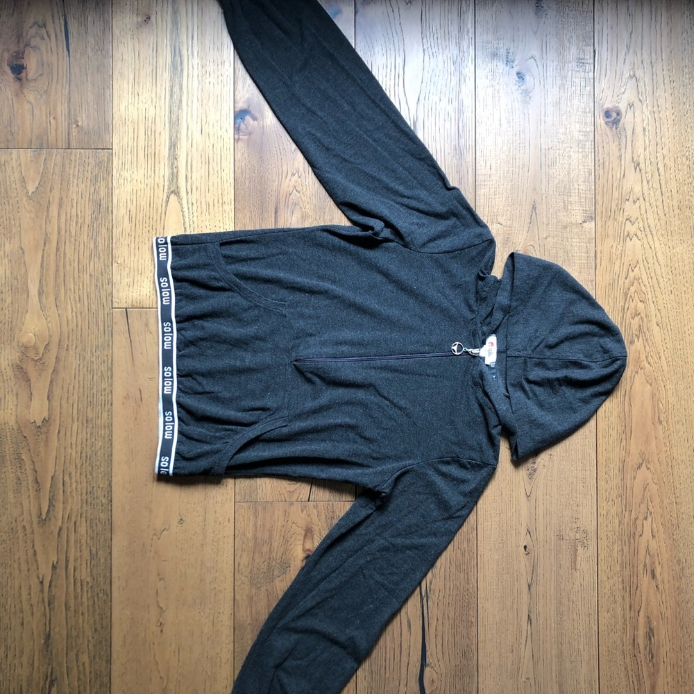 Women’s Black Zip-Up Hoodie SOLOW Size Small
